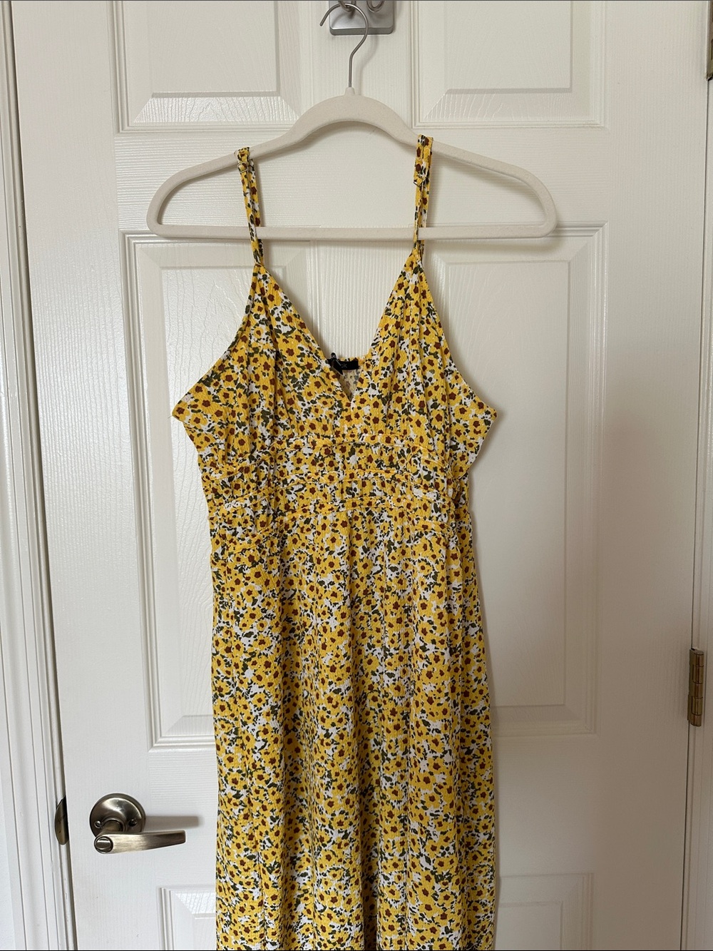 New Look Yellow Floral Textured Dress